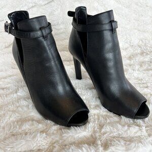 Michael Kors Lawson Leather Open-Toe Ankle Boot Size 7.5